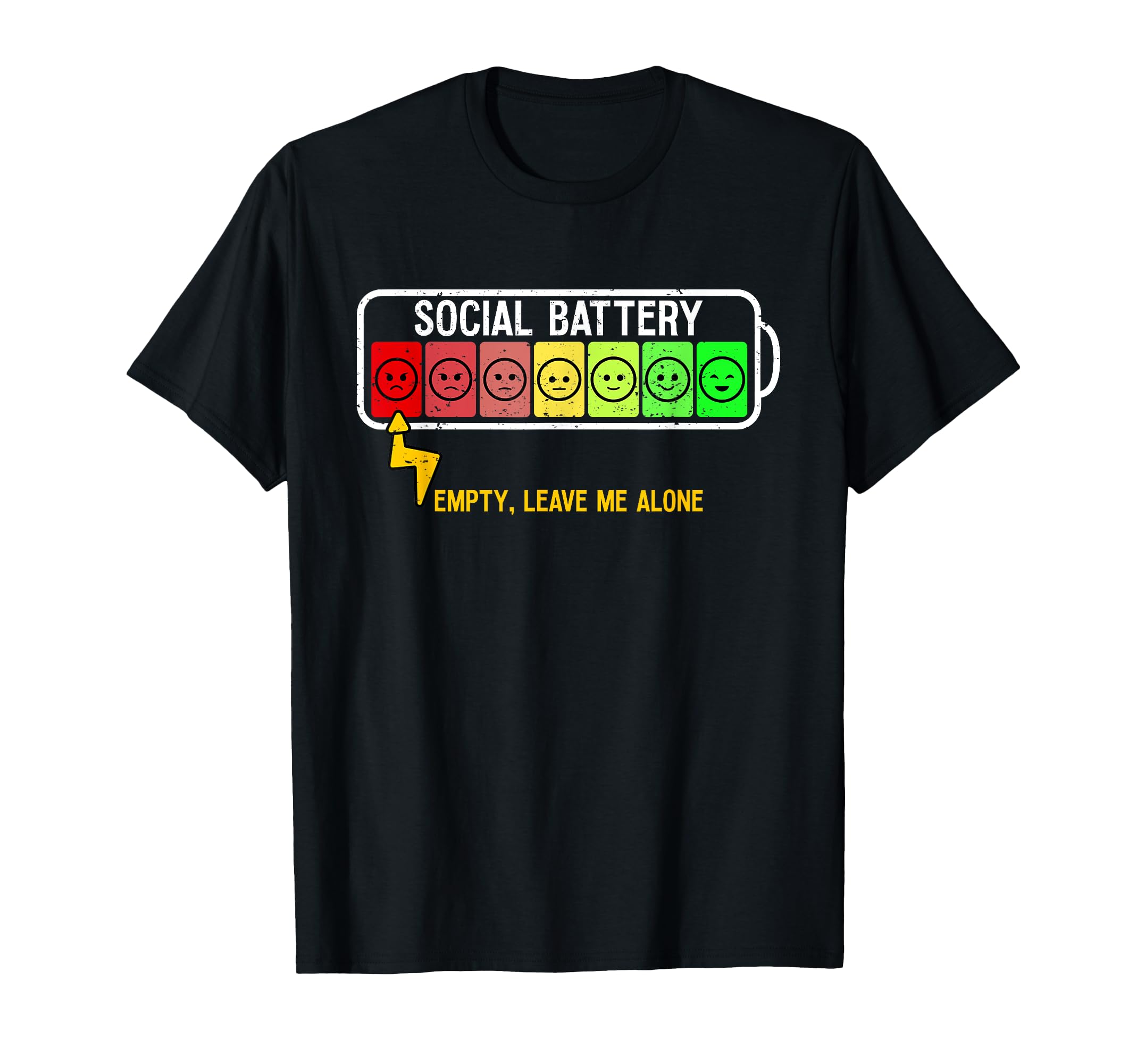 Social Battery Funny Introvert Social T-Shirt - Minimalist Print Men Women - T-Shirt, Sweatshirt, Hoodie