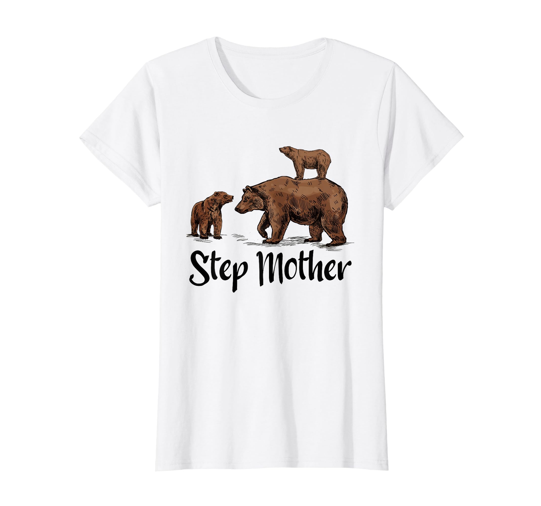 Step Mother Bear Gifts Mothers Day T-Shirt - Custom Art Print Men Women - T-Shirt, Sweatshirt, Hoodie