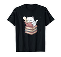 Cat Books Pets Cats Reading Book T-Shirt - Custom Art Print for Adults - T-Shirt, Sweatshirt, Hoodie