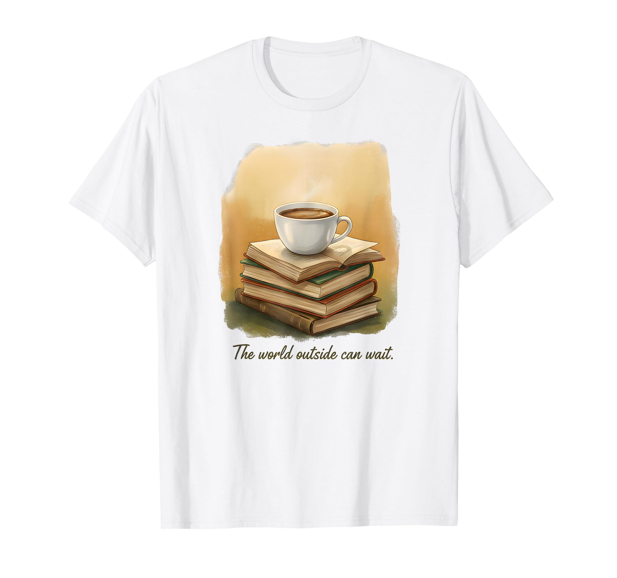 World Outside Can Wait Cozy Book T-Shirt - Aesthetic Graphic for Adults - T-Shirt, Sweatshirt, Hoodie