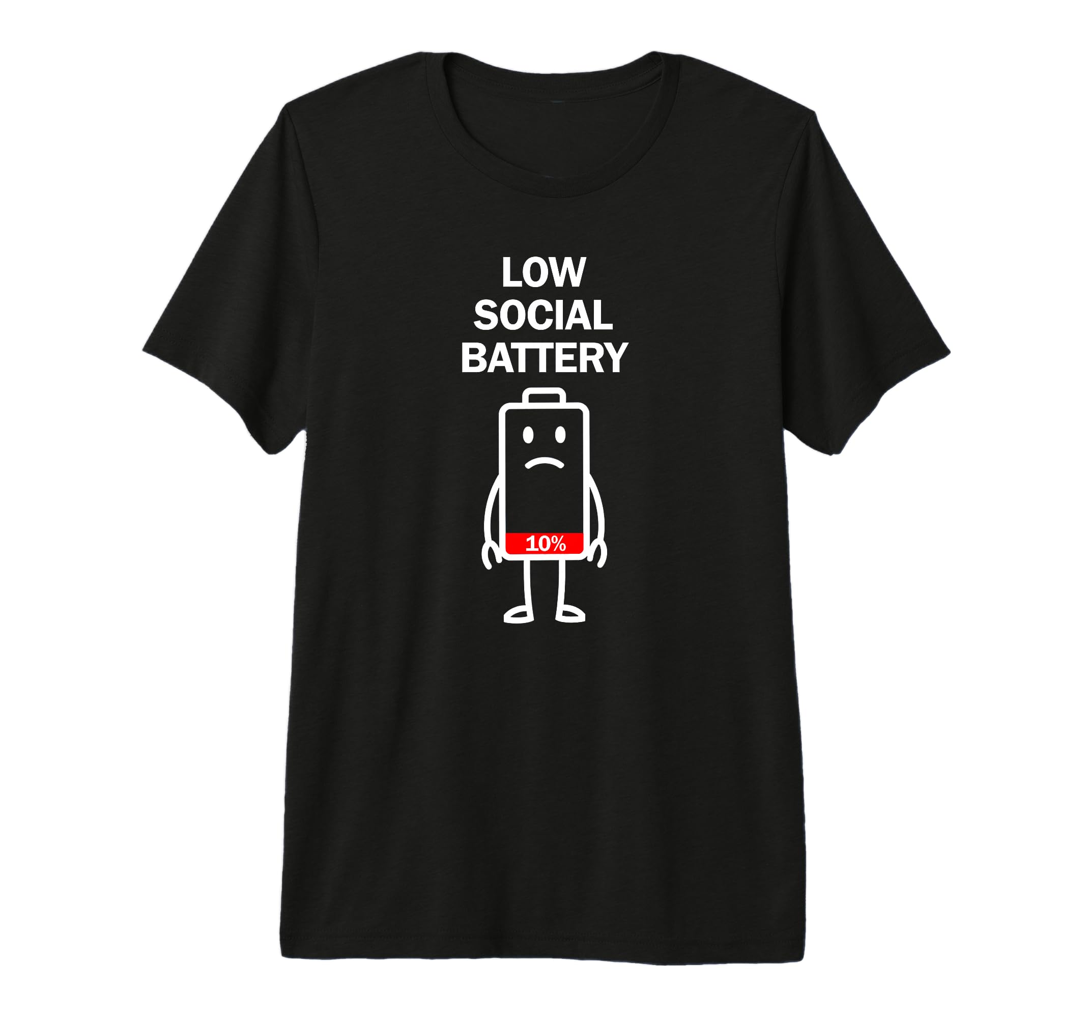Low Social Battery Minimalist Introvert T-Shirt - Streetwear Style Unisex - T-Shirt, Sweatshirt, Hoodie