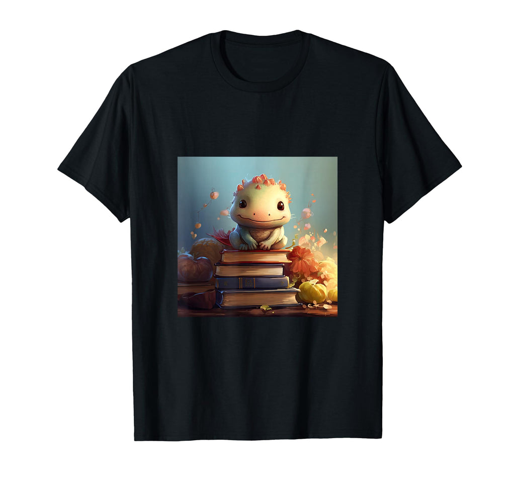 Book Nerd Axolotl Reading Library T-Shirt - Novelty Apparel for Adults - T-Shirt, Sweatshirt, Hoodie