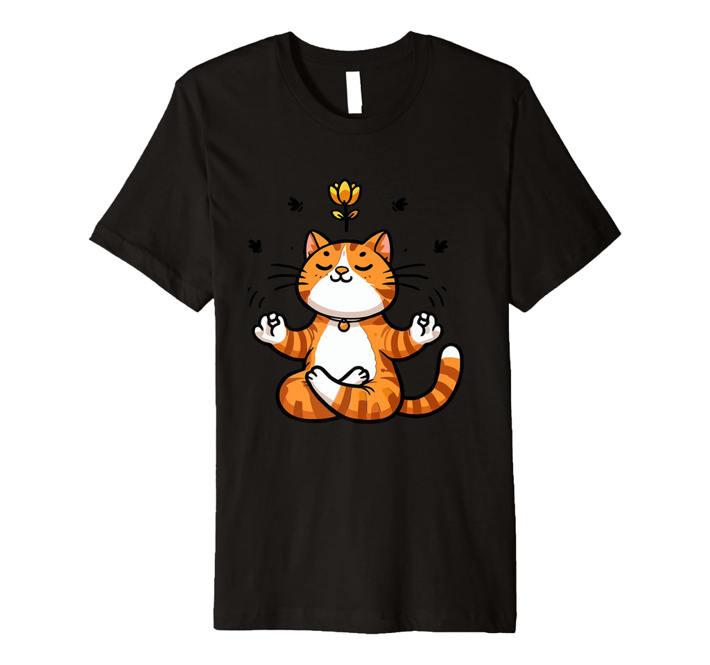Meditation Cat Yoga Pose Relaxing Animal T-Shirt - Novelty Apparel Unisex - T-Shirt, Sweatshirt, Hoodie