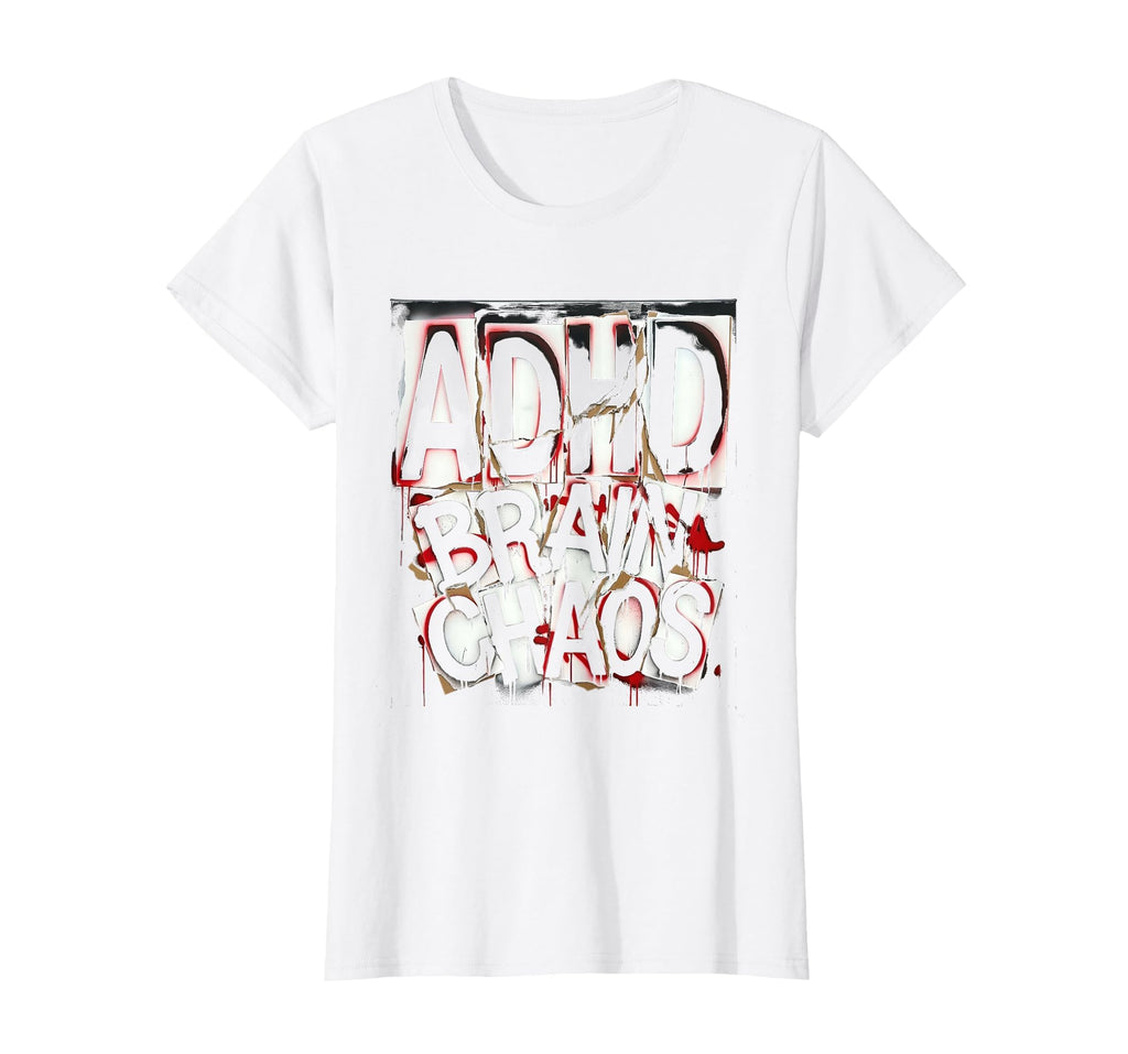 Adhd Brain Chaos Neurodiversity T-Shirt - Minimalist Print Men Women - T-Shirt, Sweatshirt, Hoodie