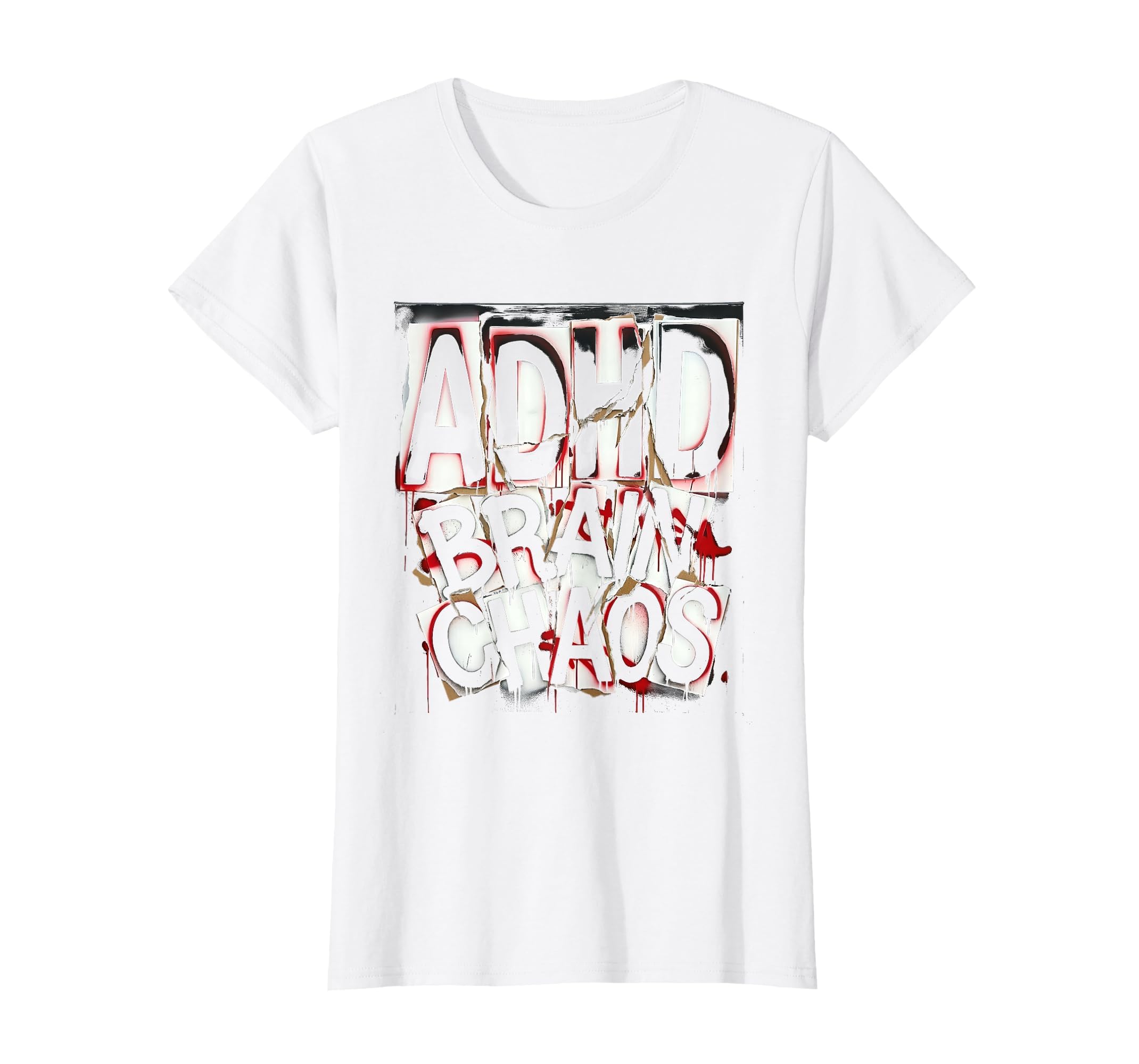 Adhd Brain Chaos Neurodiversity T-Shirt - Minimalist Print Men Women - T-Shirt, Sweatshirt, Hoodie