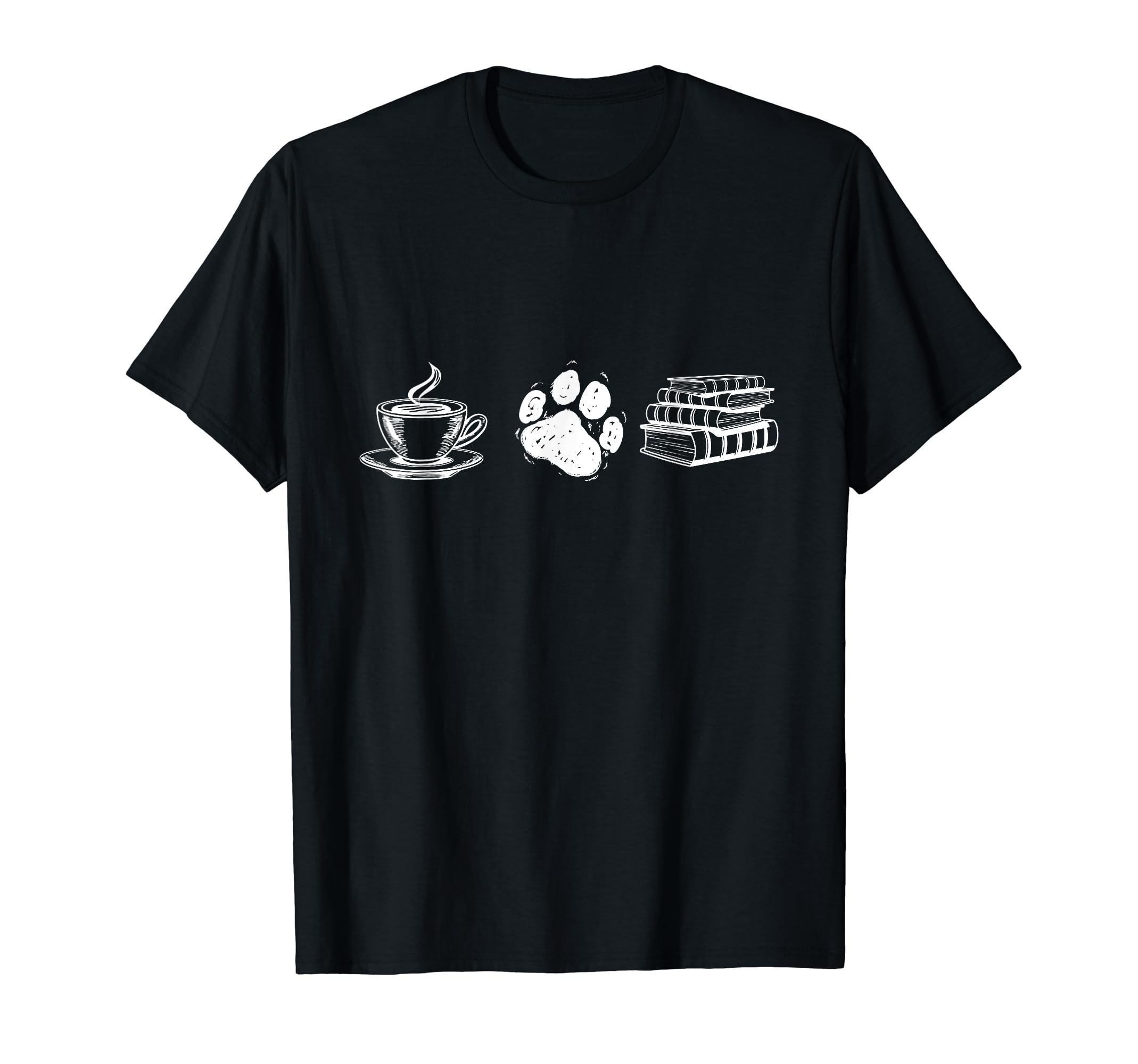 Coffee Dog Book T-Shirt - Fun Novelty Design for Adults - T-Shirt, Sweatshirt, Hoodie
