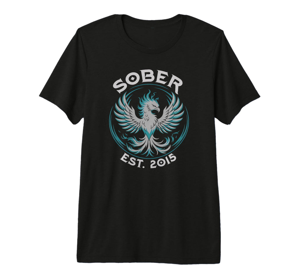 Funny Sober Since 2015 Aa Recovery Est T-Shirt - Trendy Graphic Men Women - T-Shirt, Sweatshirt, Hoodie