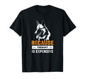 I Pet Dog Because Therapy Is T-Shirt - Fun Novelty Design for Adults - T-Shirt, Sweatshirt, Hoodie