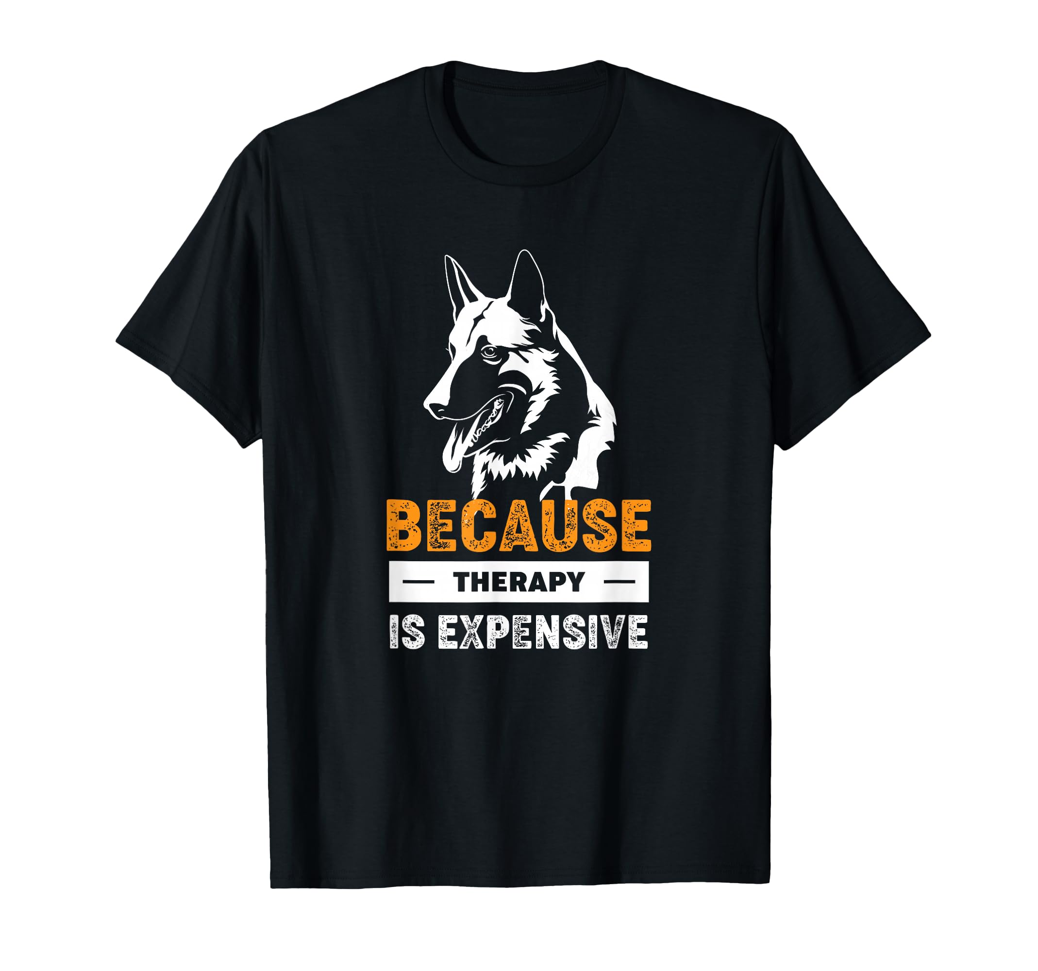 I Pet Dog Because Therapy Is T-Shirt - Fun Novelty Design for Adults - T-Shirt, Sweatshirt, Hoodie