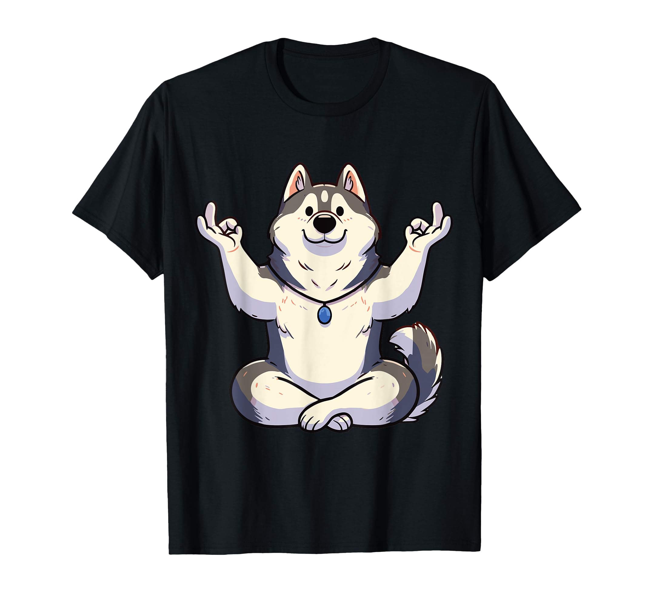 Meditation Huskey Yoga Pose Relaxing T-Shirt - Unique Graphic for Adults - T-Shirt, Sweatshirt, Hoodie