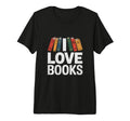 I Love Books Library Shelf Tri Blend T-Shirt - Minimalist Print Unisex - T-Shirt, Sweatshirt, Hoodie