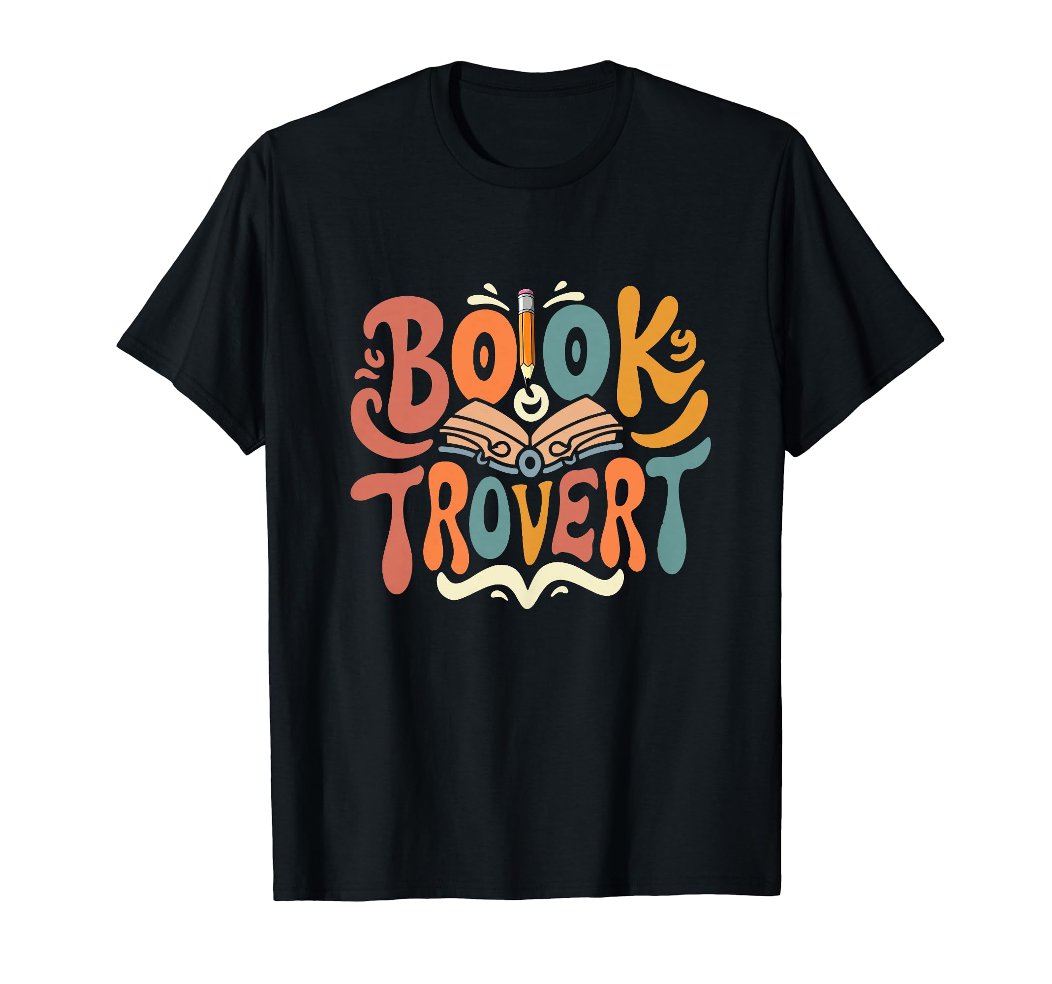 Booktrovert Groovy Book Lovers T-Shirt - Aesthetic Graphic Men Women - T-Shirt, Sweatshirt, Hoodie