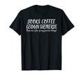 Books Coffee German Shepherds T-Shirt - Custom Art Print Men Women - T-Shirt, Sweatshirt, Hoodie