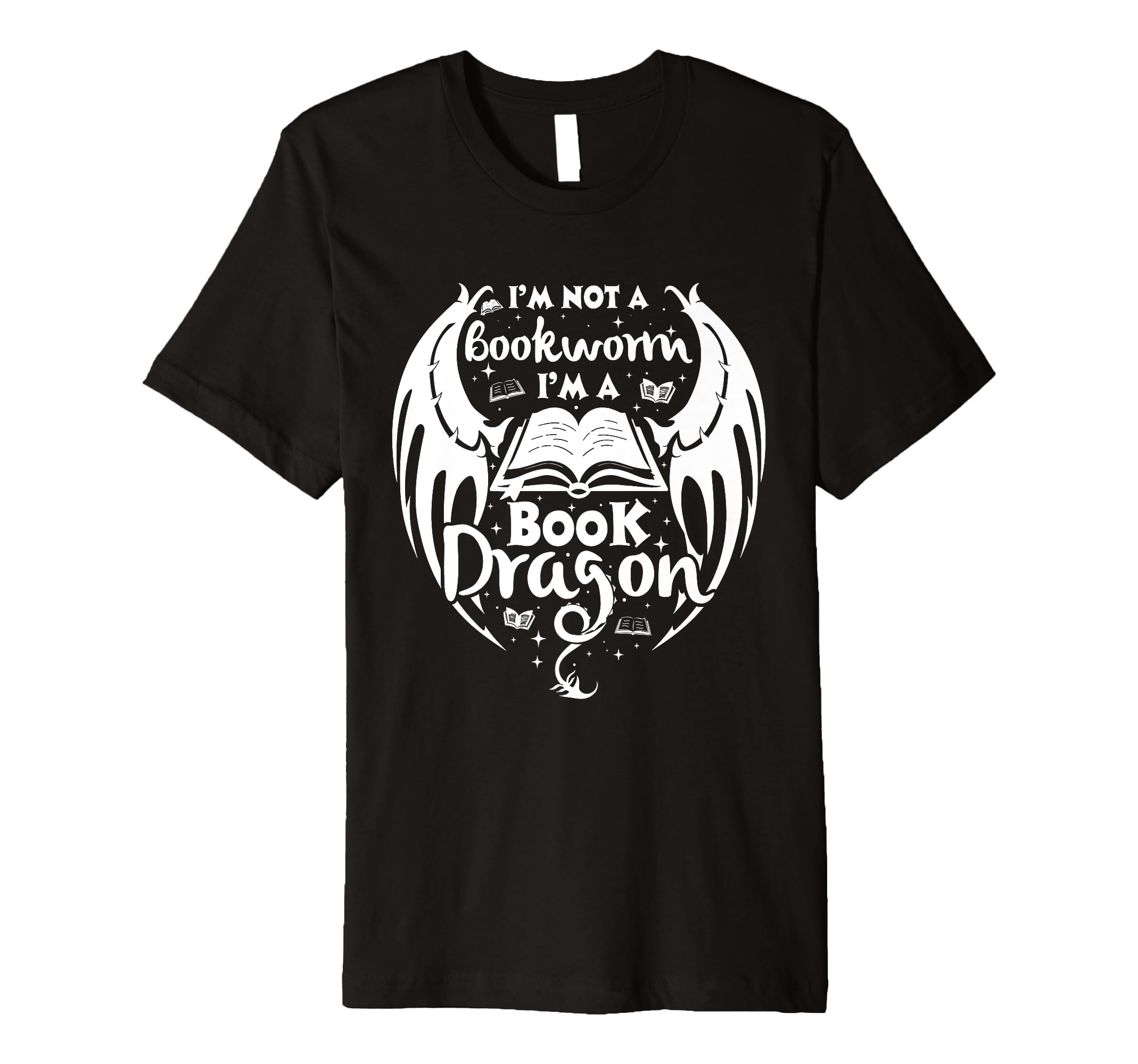 Book Dragon T-Shirt - Graphic Print for Adults - T-Shirt, Sweatshirt, Hoodie