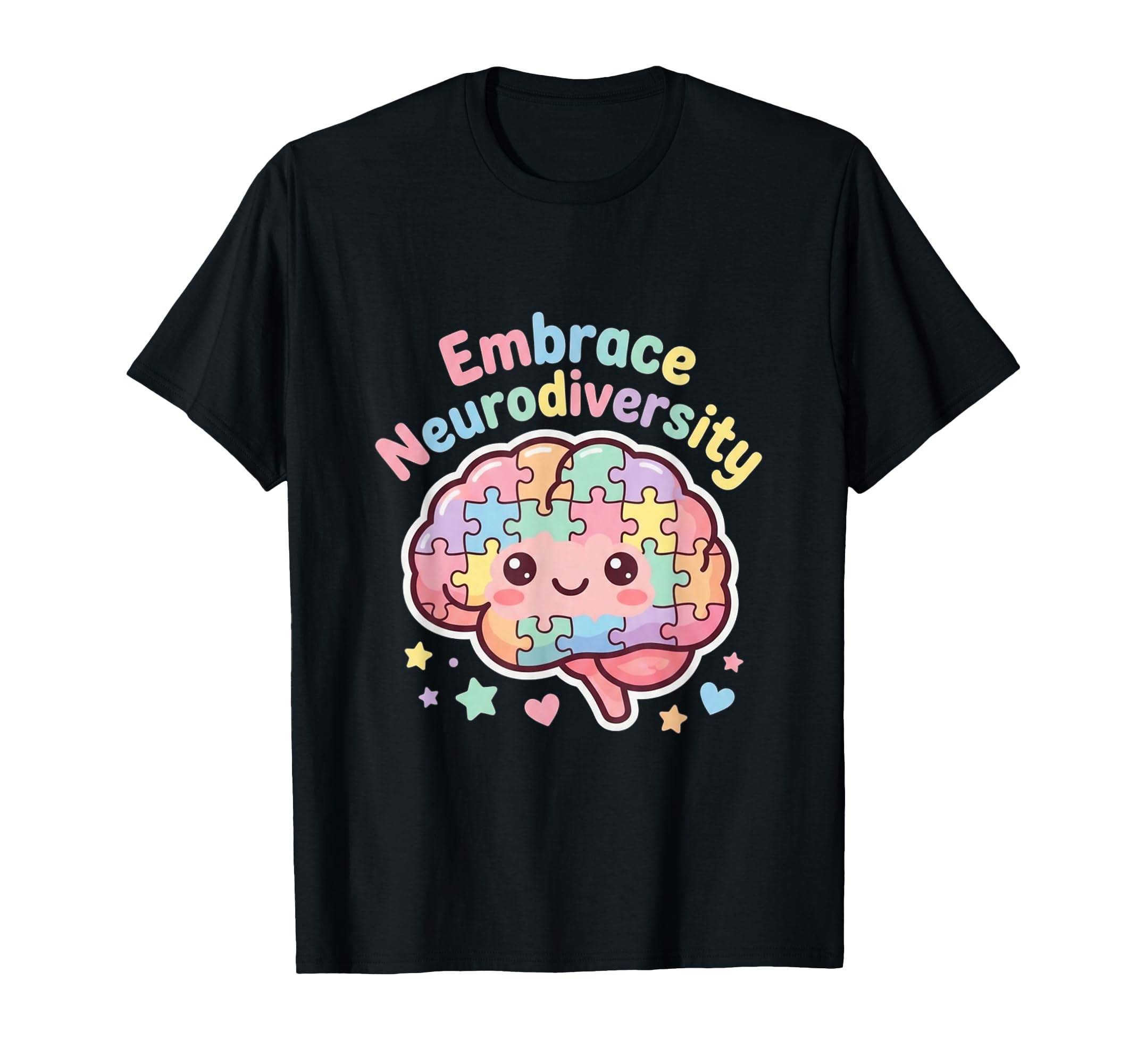 Embrace Neurodiversity Kawaii Puzzle T-Shirt - Minimalist Print Men Women - T-Shirt, Sweatshirt, Hoodie