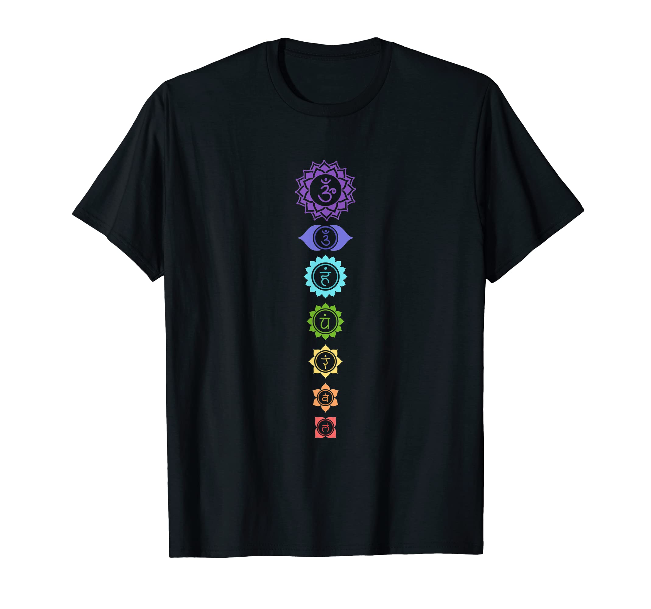 Seven Chakra Crystals Healing T-Shirt - Casual Everyday Wear Men Women - T-Shirt, Sweatshirt, Hoodie
