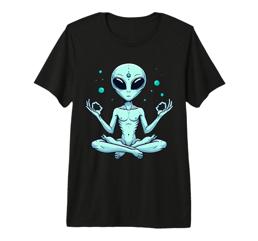 Meditation Alien Yoga Pose Relaxing T-Shirt - Streetwear Style Men Women - T-Shirt, Sweatshirt, Hoodie