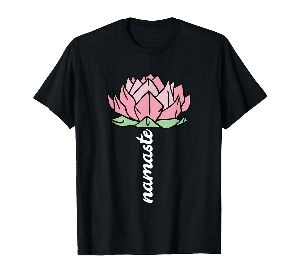 Namaste Lotus Flower Meditation Yoga T-Shirt - Custom Art Print Men Women - T-Shirt, Sweatshirt, Hoodie