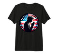 Silhouette Praying American Flag T-Shirt - Minimalist Print Men Women - T-Shirt, Sweatshirt, Hoodie