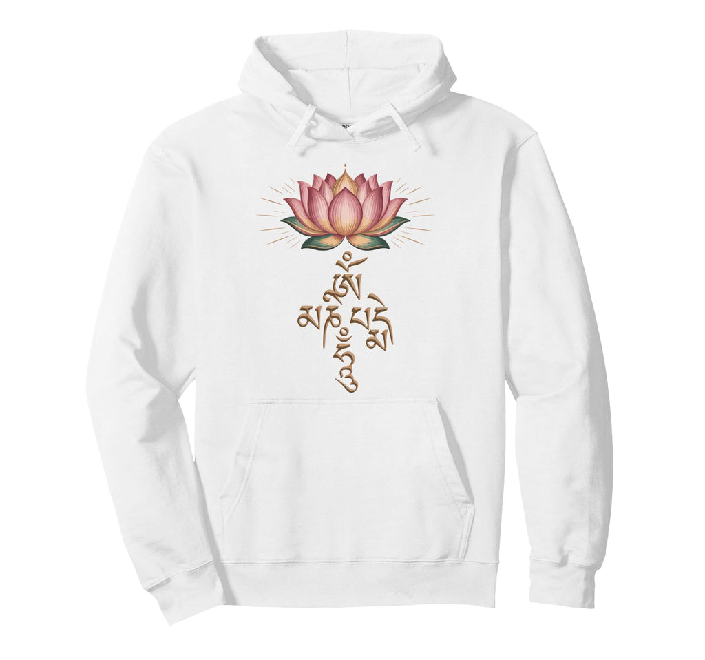 Om Mani Padme Hum Meditation Mantra Hoodie - Custom Art Print Unisex - T-Shirt, Sweatshirt, Hoodie