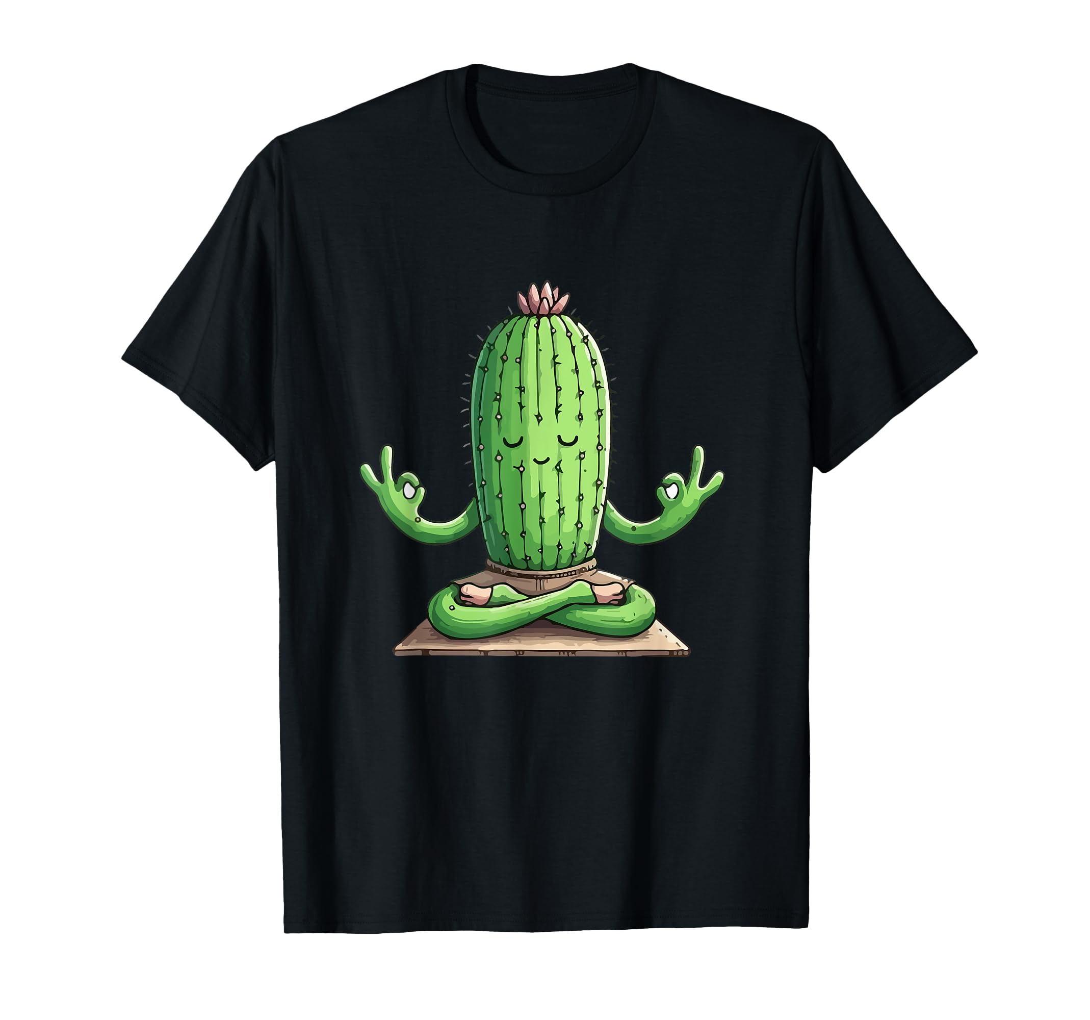 Meditation Cactus Yoga Pose T-Shirt - Casual Everyday Wear Men Women - T-Shirt, Sweatshirt, Hoodie