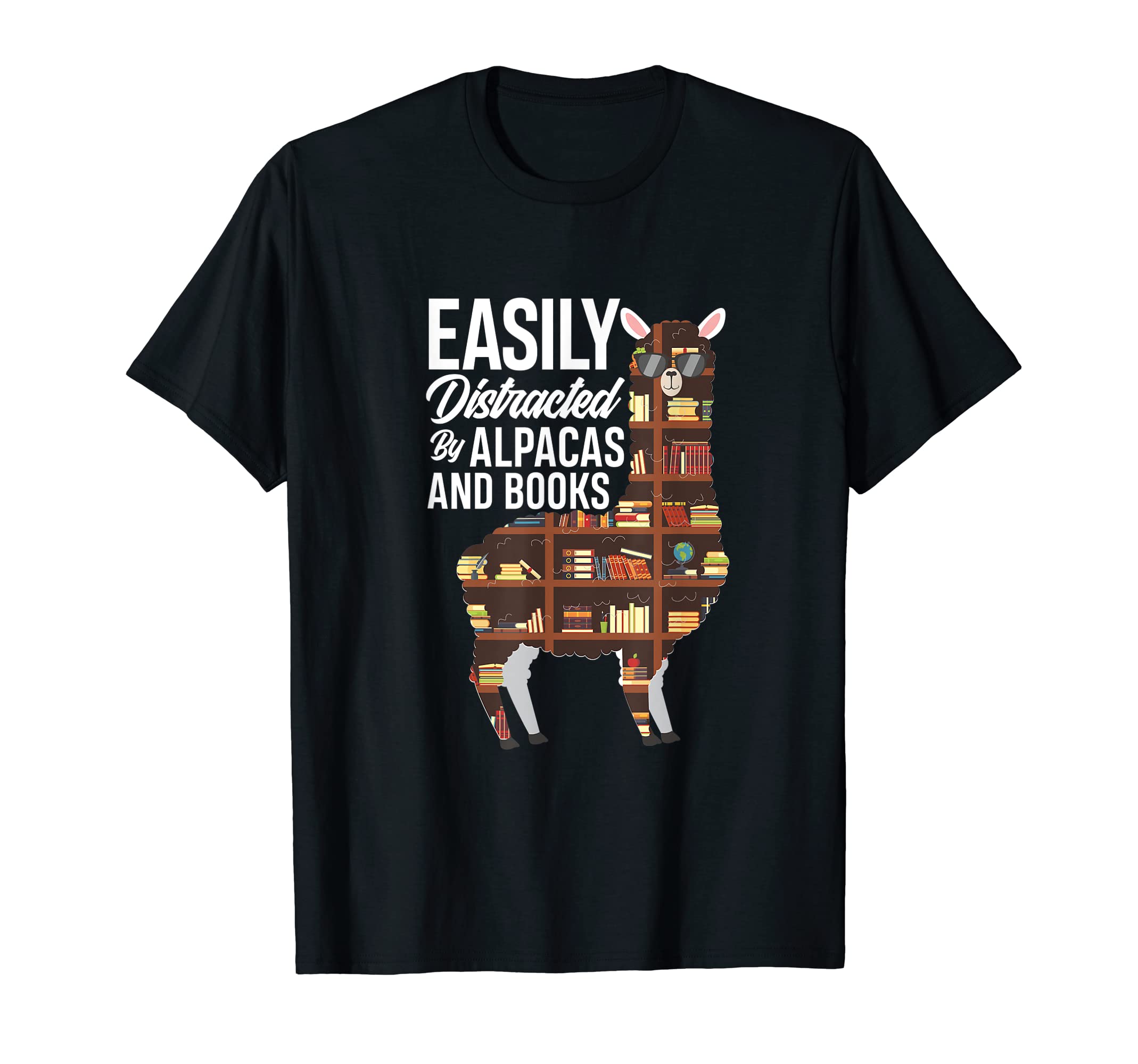 Easily Distracted Alpacas Books Book T-Shirt - Aesthetic Graphic Unisex - T-Shirt, Sweatshirt, Hoodie