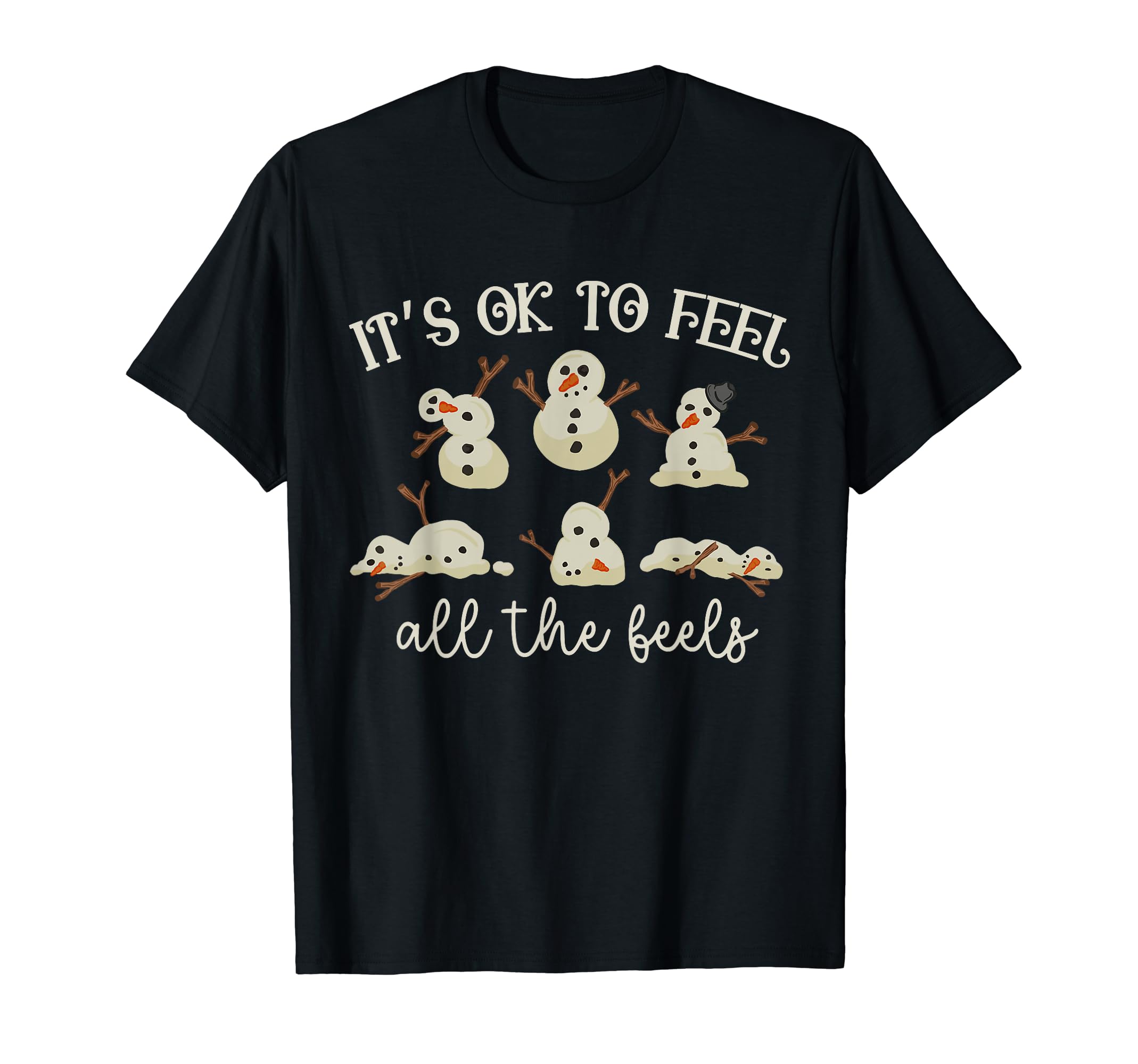 Its Ok To Feel All Feels Mental Health T-Shirt - Trendy Graphic Unisex - T-Shirt, Sweatshirt, Hoodie