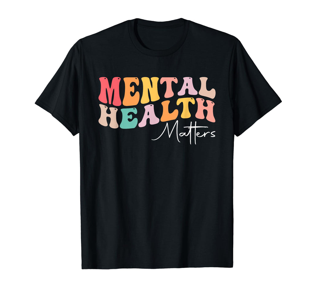 Mental Health Matters Groovy Mental Health T-Shirt - Unique Graphic Unisex - T-Shirt, Sweatshirt, Hoodie