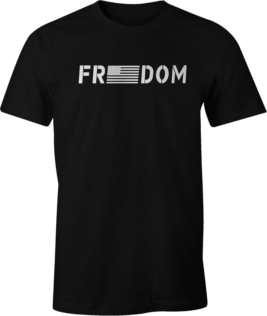 Freedom Patriotic T-Shirt American Flag Unisex Cotton T-Shirt | Short Sleeve | American Flag Tee - T-Shirt, Sweatshirt, Hoodie