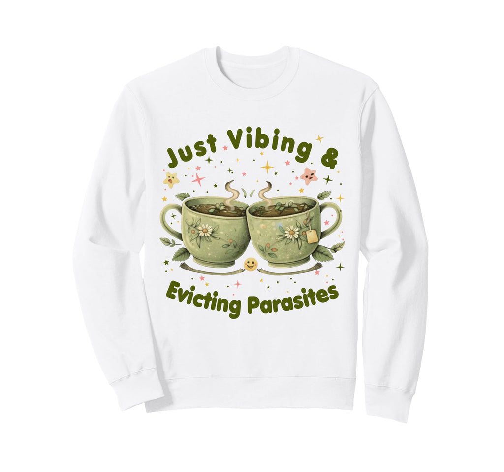 Funny Wellness Vibes Aesthetic Tea Sweatshirt - Unique Graphic for Adults - T-Shirt, Sweatshirt, Hoodie