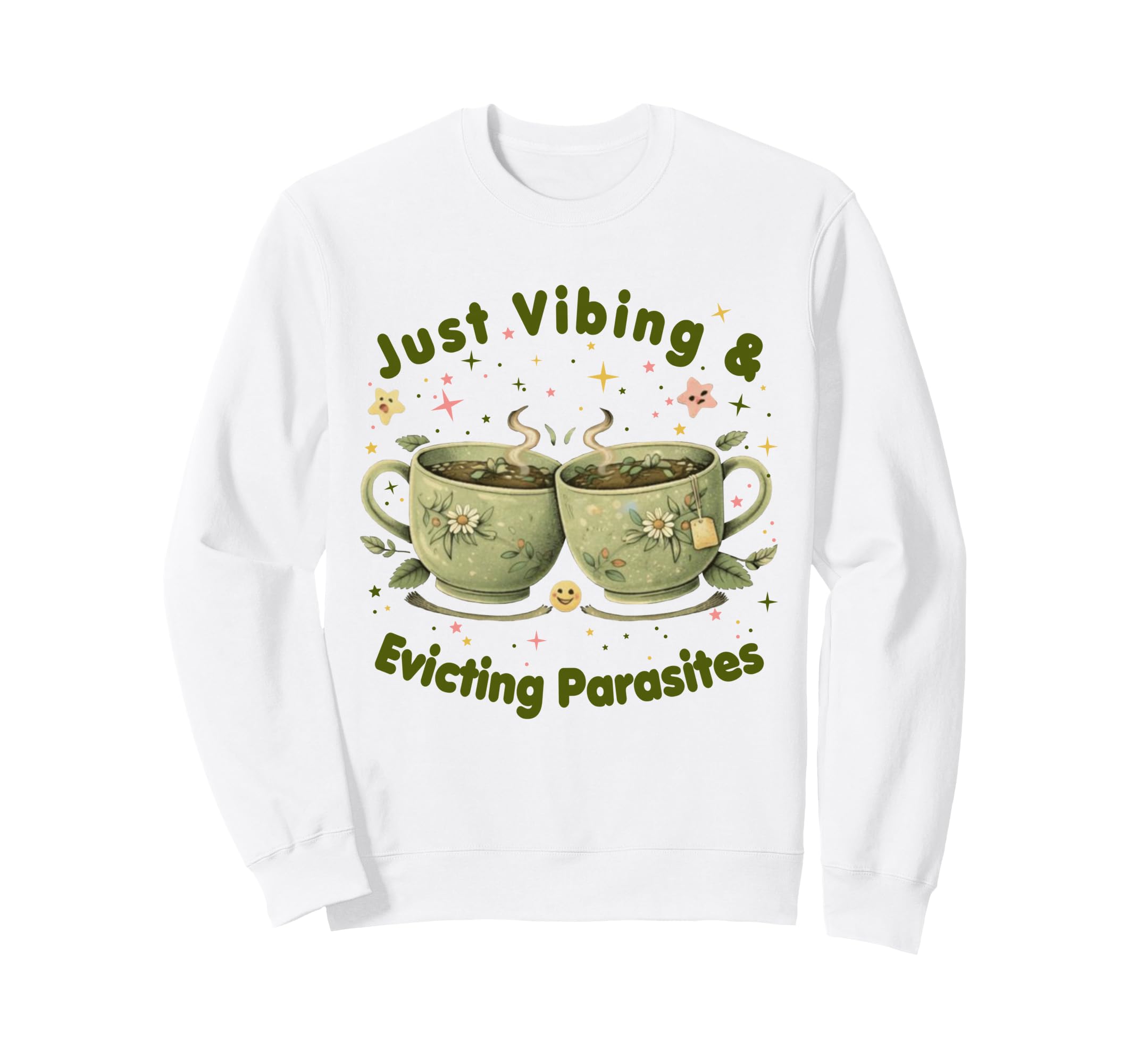 Funny Wellness Vibes Aesthetic Tea Sweatshirt - Unique Graphic for Adults - T-Shirt, Sweatshirt, Hoodie