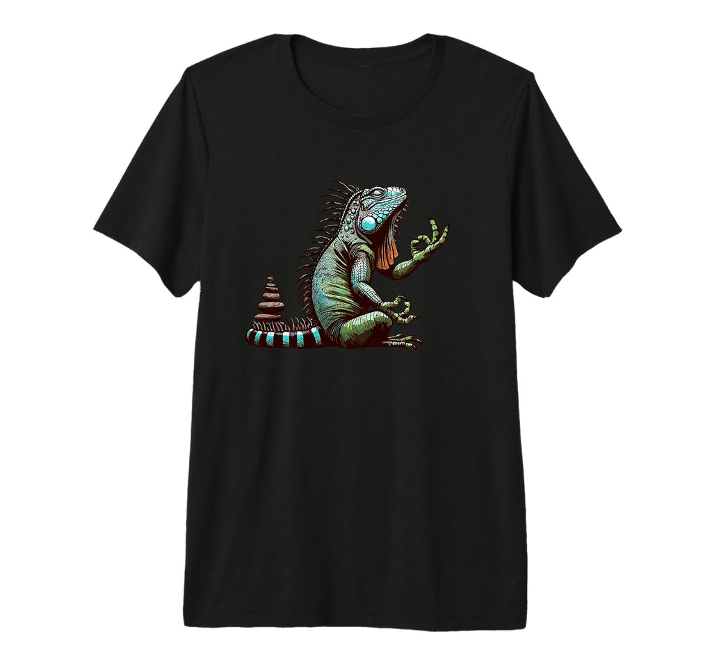 Meditation Iguana Yoga Pose Relaxing T-Shirt - Unique Graphic Unisex - T-Shirt, Sweatshirt, Hoodie