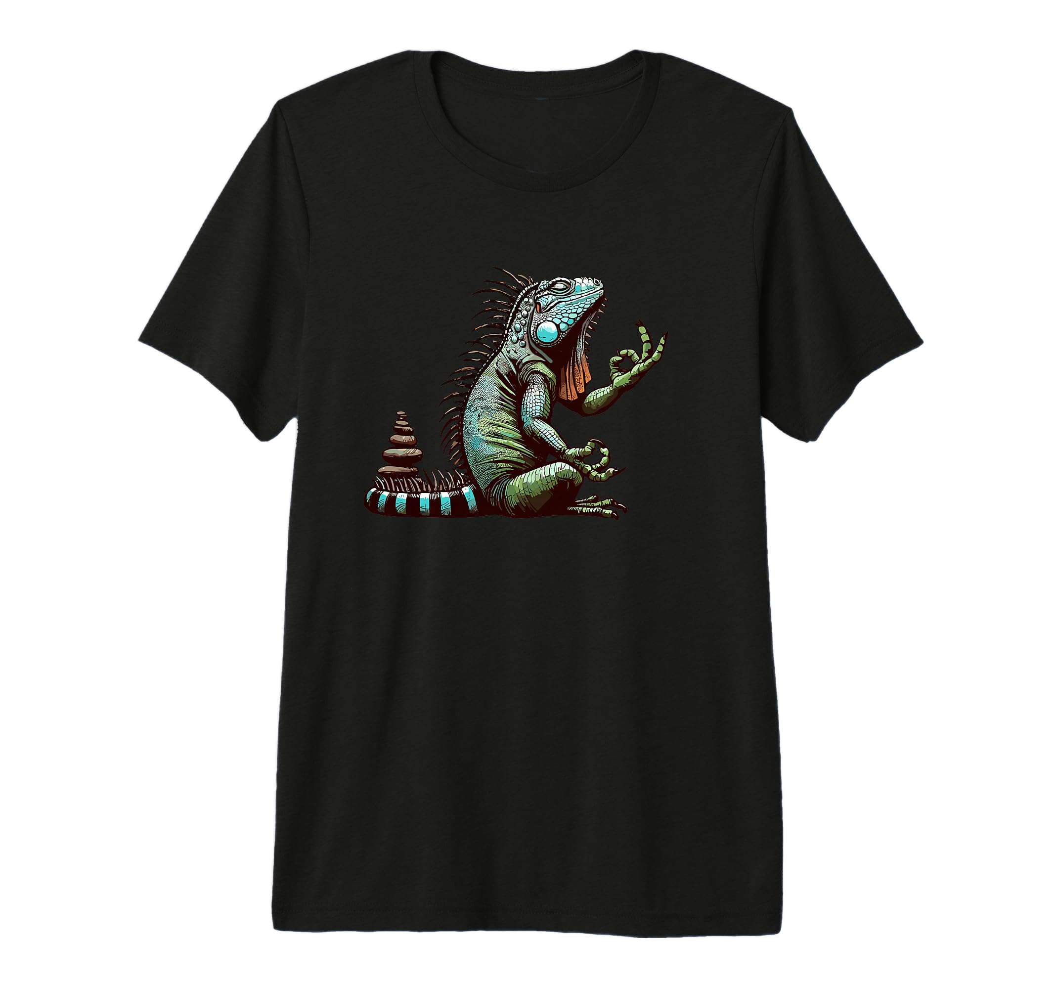Meditation Iguana Yoga Pose Relaxing T-Shirt - Unique Graphic Unisex - T-Shirt, Sweatshirt, Hoodie