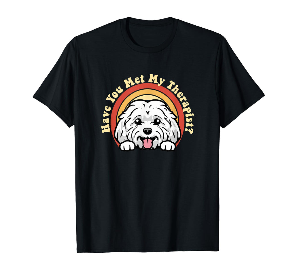 Emotional Support Therapy Dog Maltese T-Shirt - Novelty Apparel Unisex - T-Shirt, Sweatshirt, Hoodie