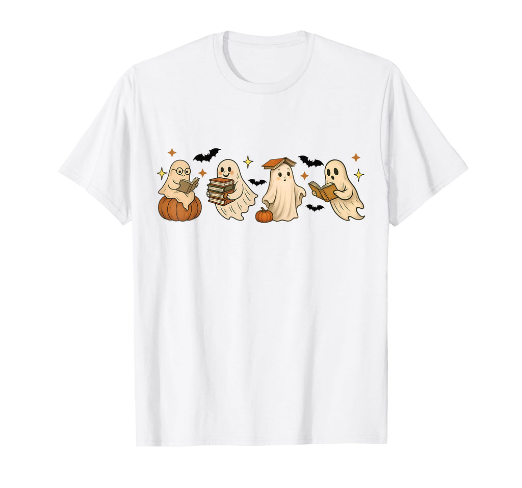 Bookish Ghost Reading Book Nerd T-Shirt - Unique Graphic for Adults - T-Shirt, Sweatshirt, Hoodie