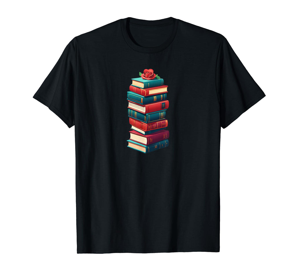 Book Worm Book Stack Reading Addict T-Shirt - Custom Art Print Men Women - T-Shirt, Sweatshirt, Hoodie