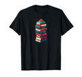 Book Worm Book Stack Reading Addict T-Shirt - Custom Art Print Men Women - T-Shirt, Sweatshirt, Hoodie