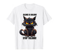Sarcastic Black Cat Antisocial T-Shirt - Fun Novelty Design for Adults - T-Shirt, Sweatshirt, Hoodie