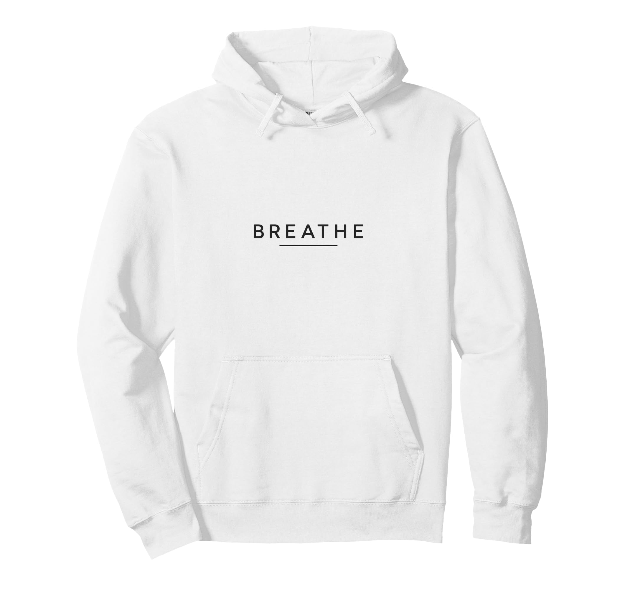 Breathe Minimalist Mindfulness Hoodie - Fun Novelty Design Unisex - T-Shirt, Sweatshirt, Hoodie