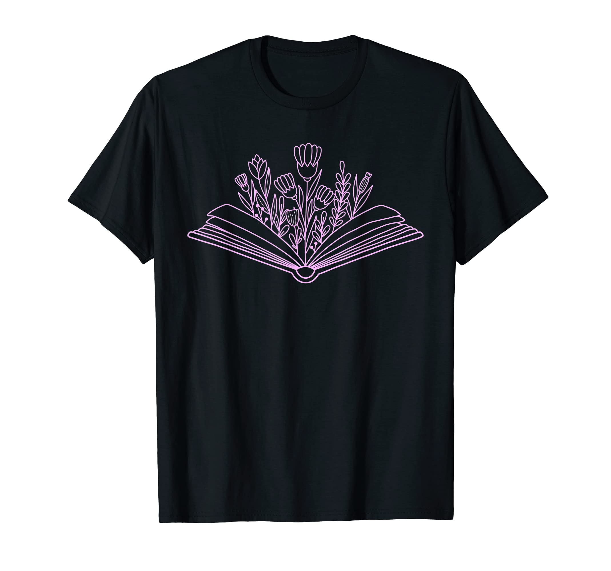 Floral Flower Book Reading Bookworm T-Shirt - Custom Art Print Men Women - T-Shirt, Sweatshirt, Hoodie