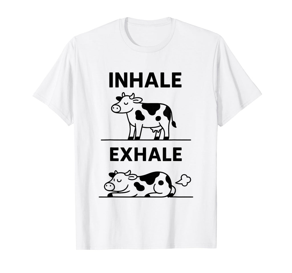 Funny Yoga Inhale Exhale Pooping T-Shirt - Aesthetic Graphic Men Women - T-Shirt, Sweatshirt, Hoodie