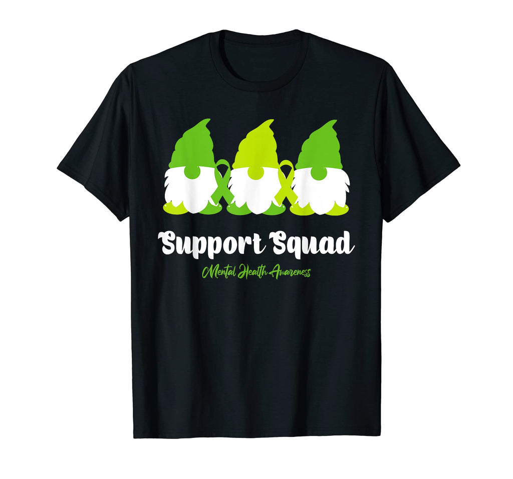 Green Ribbon Support Squad Gnome T-Shirt - Fun Novelty Design for Adults - T-Shirt, Sweatshirt, Hoodie