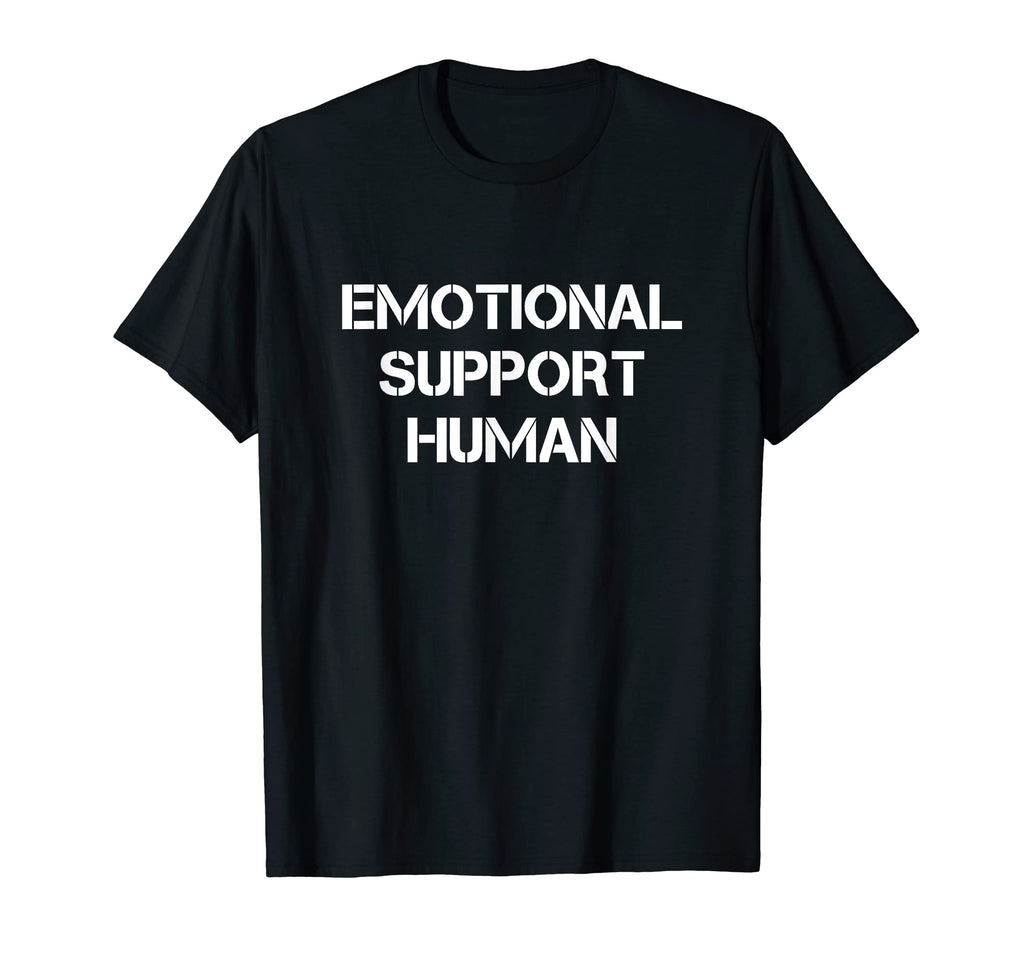 Emotional Support Human Service Dog Joke T-Shirt - Minimalist Print Unisex - T-Shirt, Sweatshirt, Hoodie
