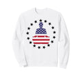 Patriotic Yoga Pose American Flag Sweatshirt - Casual Everyday Wear Unisex - T-Shirt, Sweatshirt, Hoodie