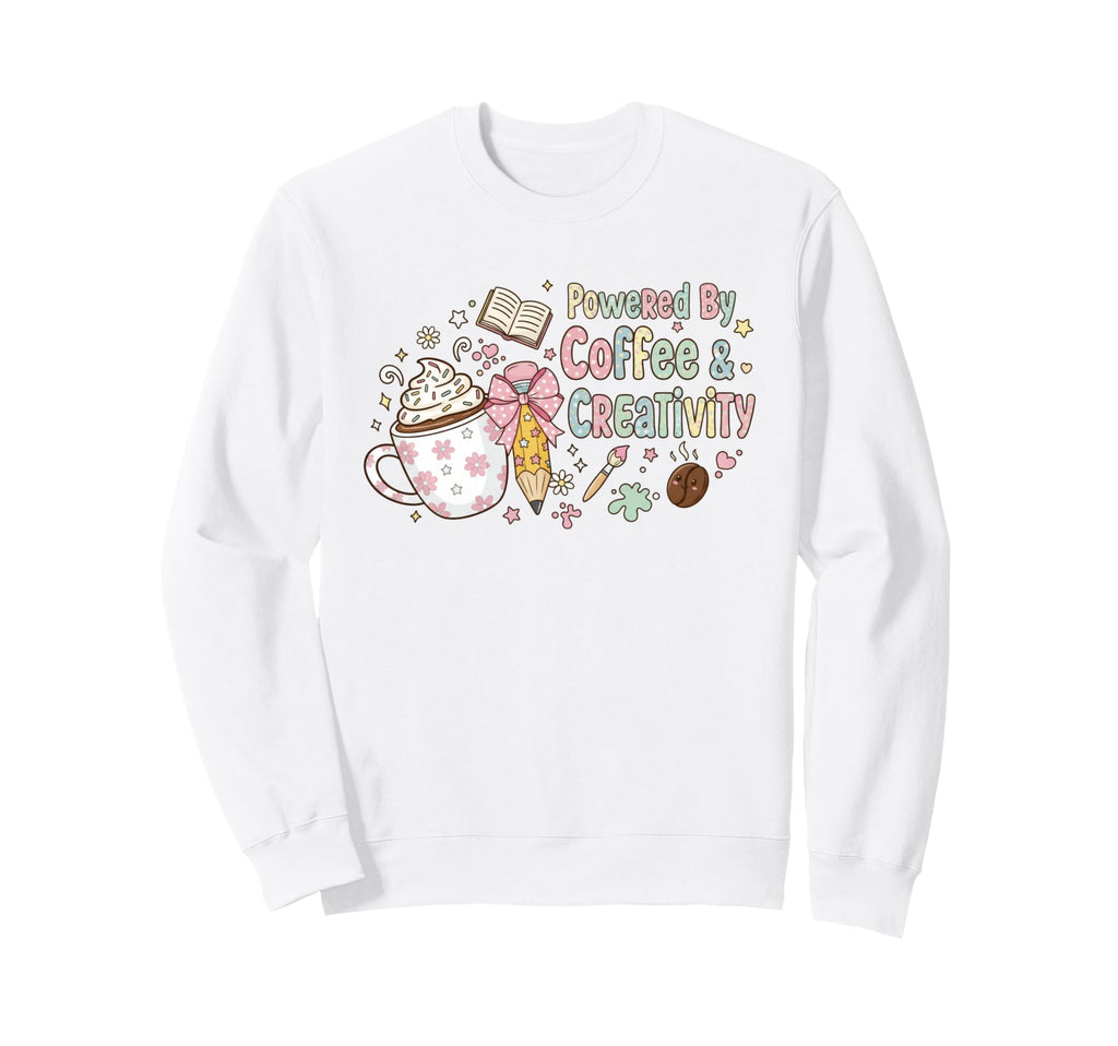Powered Coffee Creativity Artist Sweatshirt - Custom Art Print Unisex - T-Shirt, Sweatshirt, Hoodie