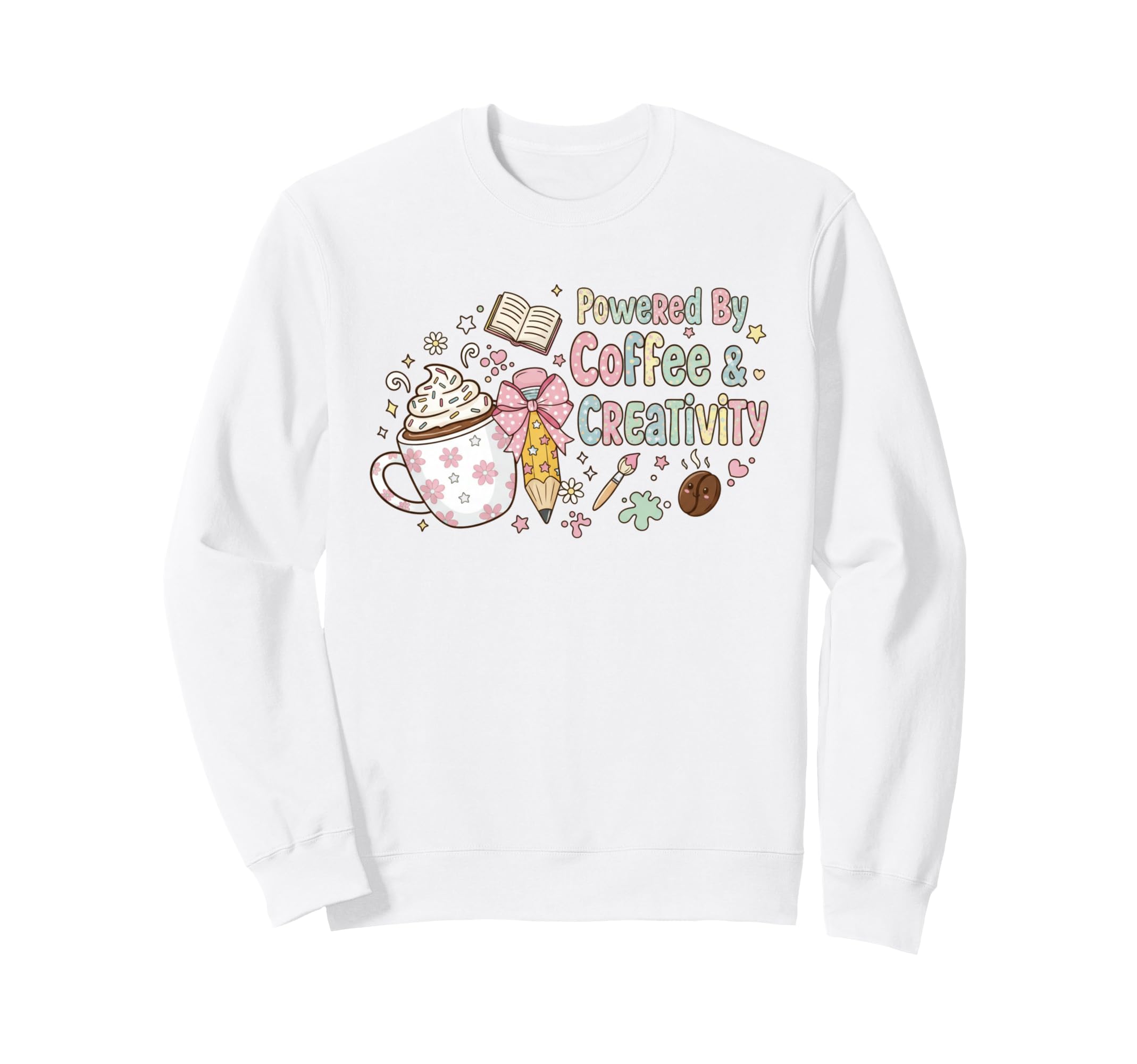 Powered Coffee Creativity Artist Sweatshirt - Custom Art Print Unisex - T-Shirt, Sweatshirt, Hoodie