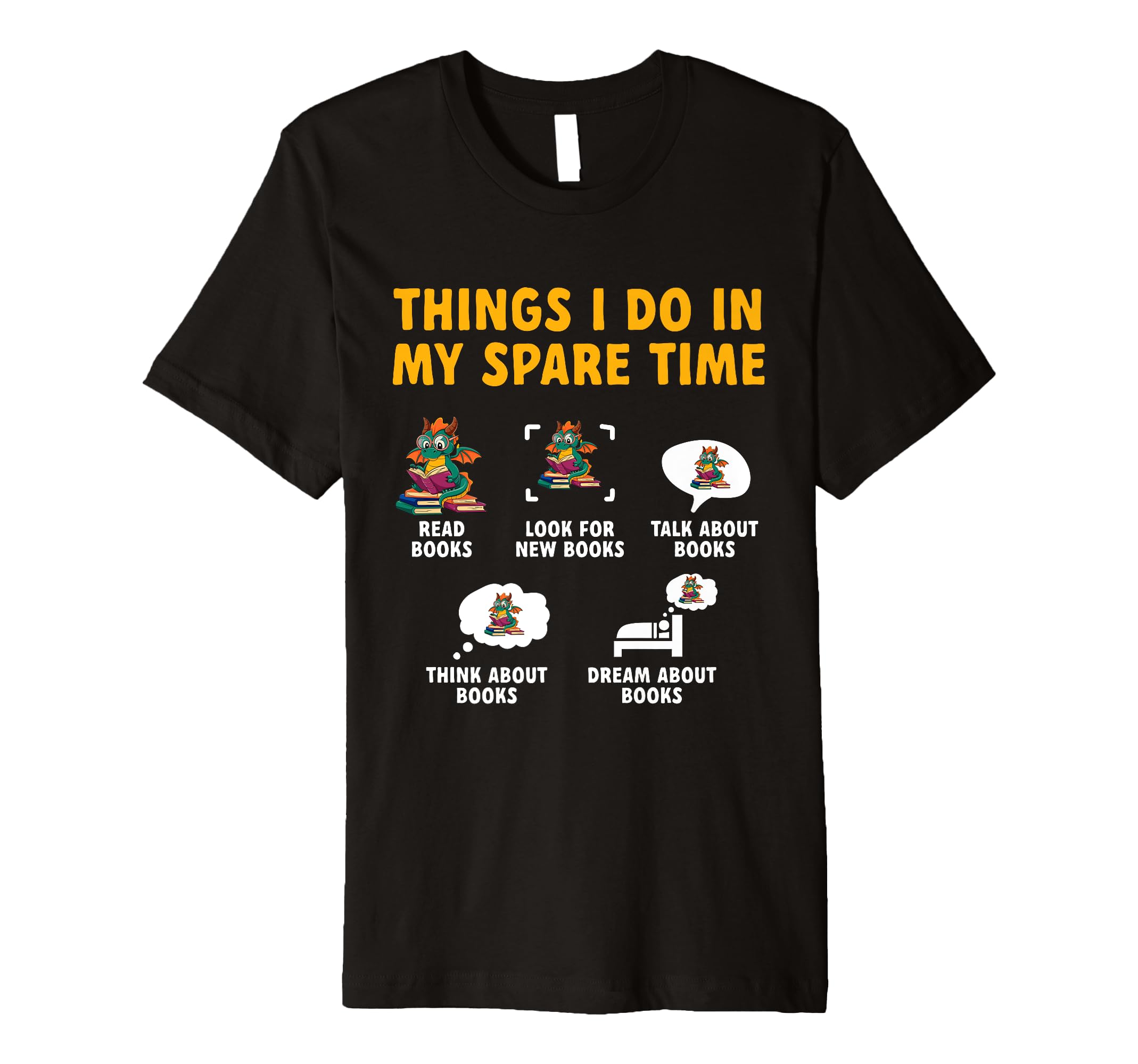 Dragon Reading Things I Do My Spare T-Shirt - Streetwear Style Men Women - T-Shirt, Sweatshirt, Hoodie