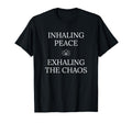 Inhaling Peace Exhaling Chaos Yoga T-Shirt - Trendy Graphic for Adults - T-Shirt, Sweatshirt, Hoodie