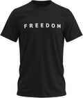 Freedom Shirt  Simple Freedom Text T Shirt for Men & Women Patriotic Men's Tshirts Graphic Tee Black X-Large - T-Shirt, Sweatshirt, Hoodie