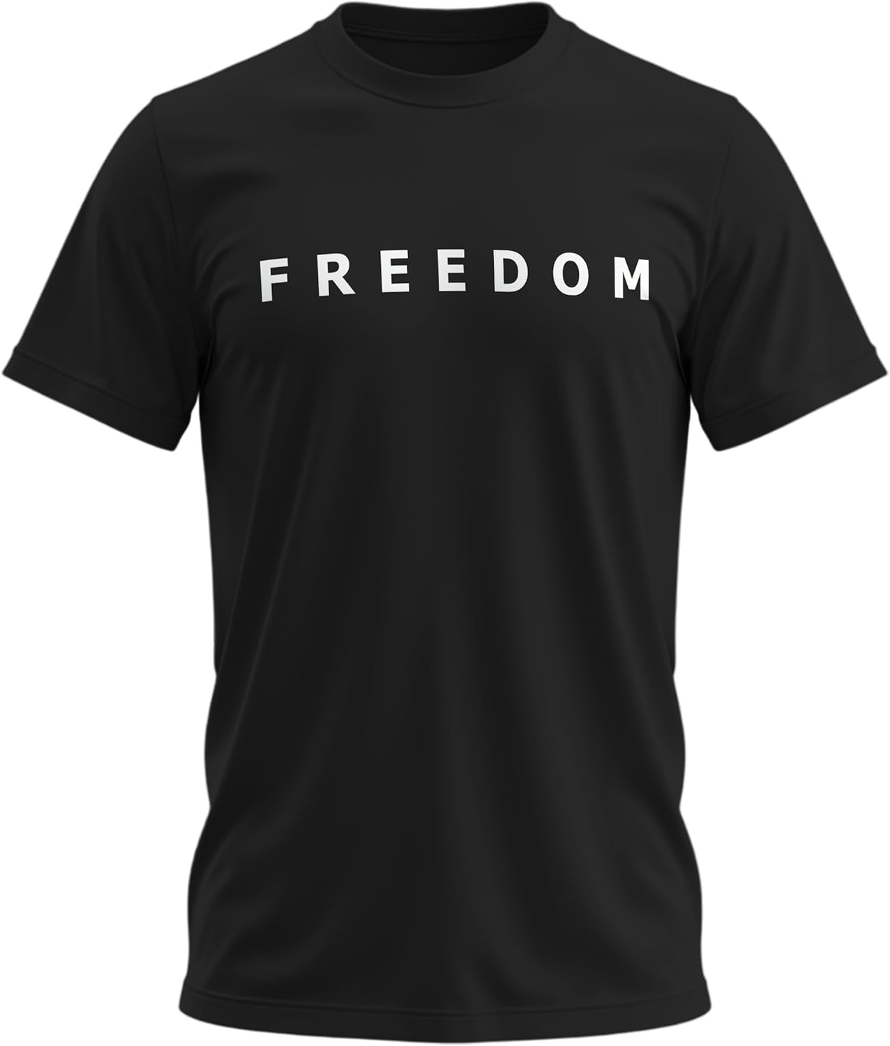Freedom Shirt  Simple Freedom Text T Shirt for Men & Women Patriotic Men's Tshirts Graphic Tee Black X-Large - T-Shirt, Sweatshirt, Hoodie